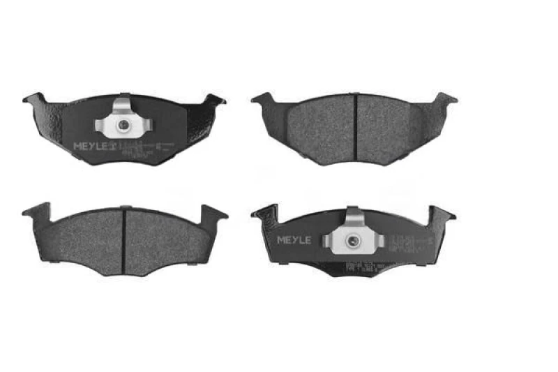 Image of MEYLE 025 218 6615 Brake pad set Front Axle, not prepared for wear warning indicator, Original Quality, with anti-squeak plate Brake Pad Set,disc bra