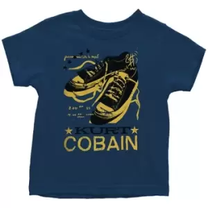 image of Kurt Cobain - Laces Kids 5 Years Toddler T-Shirt - Blue