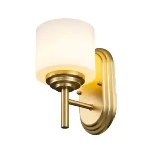 image of Feiss Malibu Wall Lamp Brushed Brass, IP44