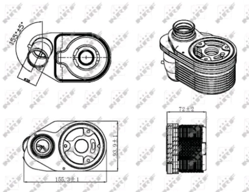 Image of NRF 31324 Oil Cooler with gaskets/seals, EASY FIT Oil Cooler,engine oil (469)