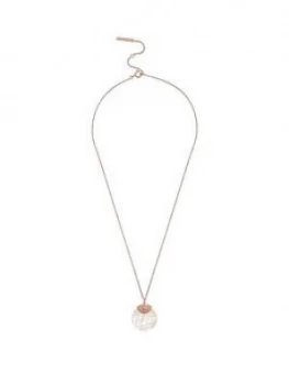 image of Olivia Burton Bejewelled Bee Necklace Rose Gold & Rose Quartz