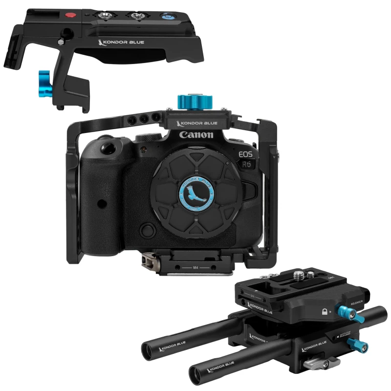 Image of Kondor Blue Canon R5 Base Rig MKII (R5/R6/R) Raven Black