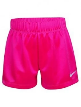 image of Nike Younger Girls Logo Waistband Shorts - Pink, Size 2-3 Years