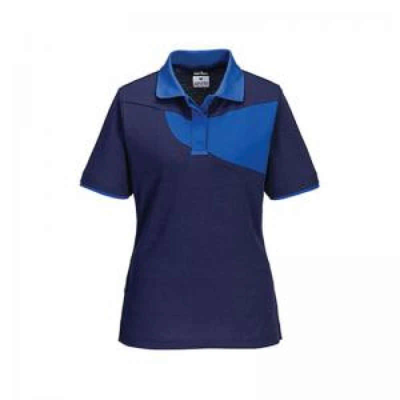 Image of Portwest PW2 Womens Polo Shirt PW219NRRXXL Colour: Navy / Royal Blue