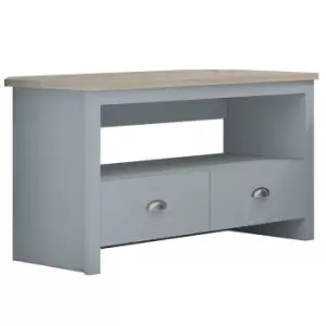 image of FWStyle 2 Drawer Westbury Corner TV Unit Matt Grey