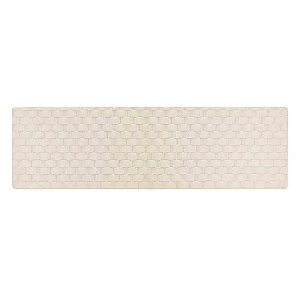 Image of Hug Rug Sculptured Washable Basket Weave Ivory 67X230 5026134622470