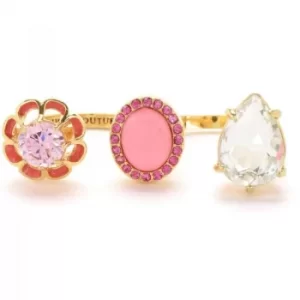 Image of Ladies Juicy Couture PVD Gold plated Moroccan Double Finger Ring