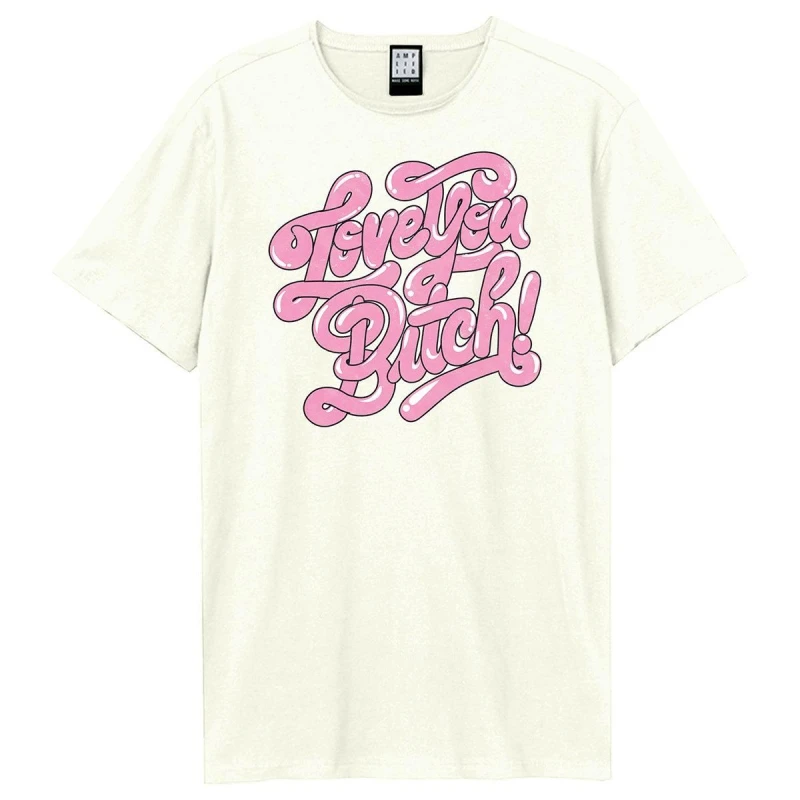 Image of Amplified Amplified Men Love You Bitch Lizzo T-Shirt in White Size: X-Small White XS Male 5063377023664