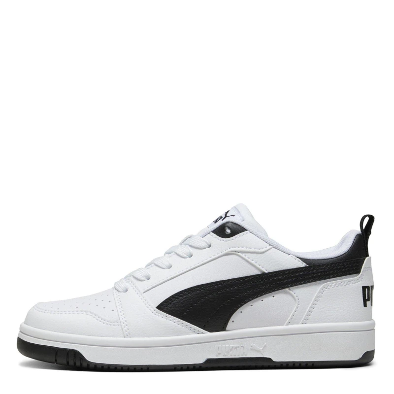 Image of Puma Unisex Kids Rebound Lo Jr High-Top Trainers Blk/Blk/Whit unisex 3 (35.5)