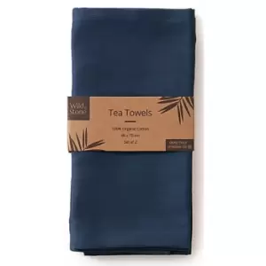 Image of Wild & Stone Organic Cotton Tea Towels Set of 2 - Ocean