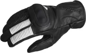 Image of Halvarssons Flaxen Motorcycle Gloves, black-white, Size 3XL, black-white, Size 3XL