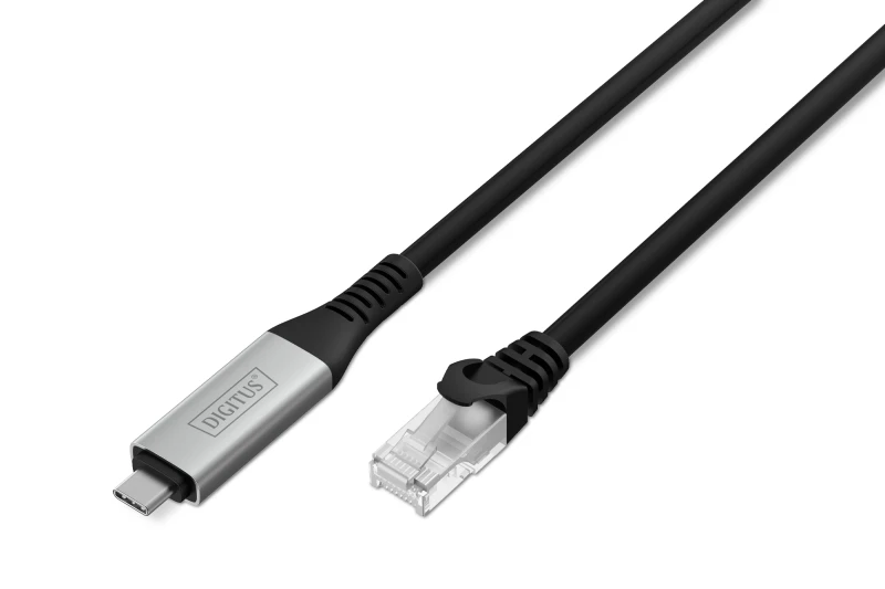 Image of Digitus USB-C 3.2 Gen1 - RJ45 Ethernet cable. 1Gbit/s. 2m