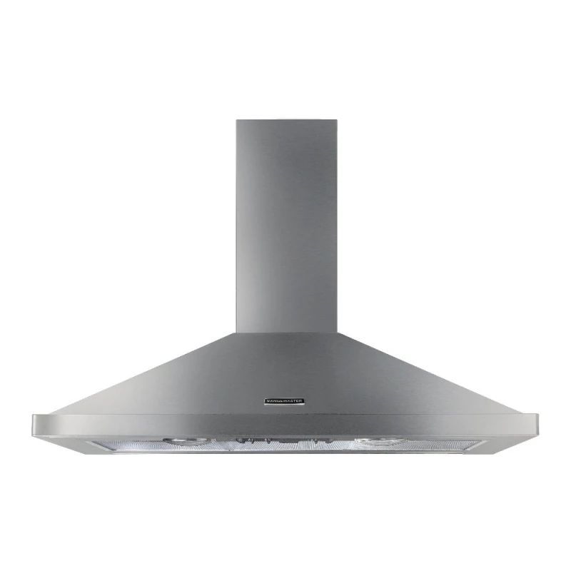 Image of Rangemaster RHDC90SS/C 90cm Chimney Hood With Chrome Badge - STAINLESS STEEL RHDC90SS/C