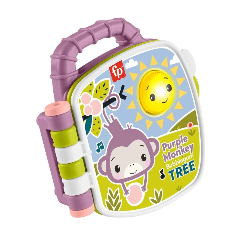 Image of Fisher Price Fisher-Price Purple Monkey Musical Storybook Toy