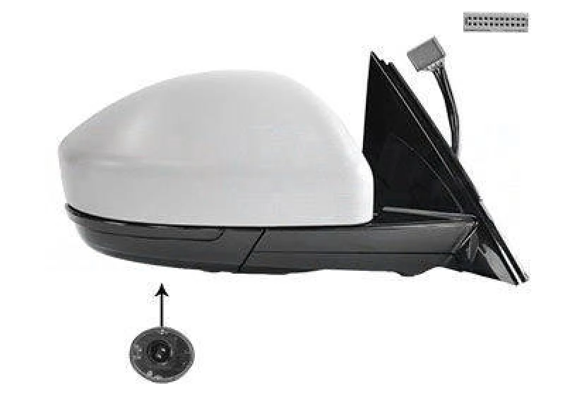 Image of VAN WEZEL 7719808 Wing mirror * HAGUS * Right, Heatable, primed Outside Mirror (50)