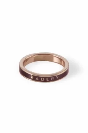 image of Ladies Radley Rose Gold Plated Sterling Silver Hatton Row Ring Size L RYJ4006-S