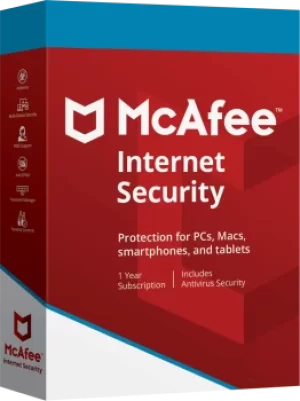 image of McAfee Internet Security 2021 1 Device 1 Year