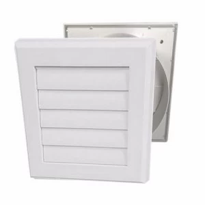 Image of Zexum 4 100mm Gravity Shutter Vent Extractor Ventilation Grille - White