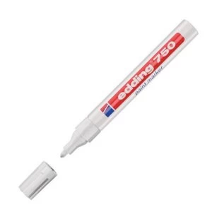 Image of Edding 750 Paint Marker Bullet Tip 2 4mm White 1 x Pack of 10 Paint Markers