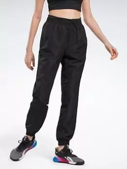 image of Reebok Workout Ready Woven Joggers, Black, Size L, Women