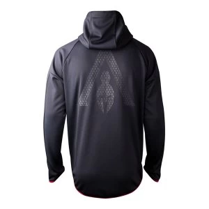 image of Assassins Creed - Technical Hexagonal Mens Medium Hoodie - Black/Red