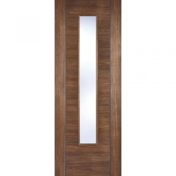 Image of LPD Vancouver Fully Finished Walnut 1 Light Glazed Internal Door - 1981mm x 762mm (78 inch x 30 inch)