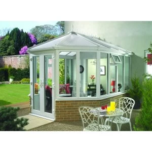 image of Wickes Victorian Dwarf Wall White Conservatory - 12 x 16 ft