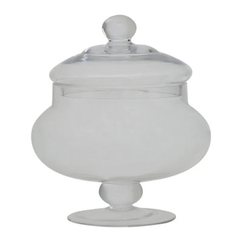 Image of Premier Housewares Versatile Clear Glass Candy Small Storage Jar, Elegant Storage Jar For Kitchen, Functional Glass Container Clear