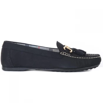 image of Barbour Nadia Loafers - Navy Nubuck