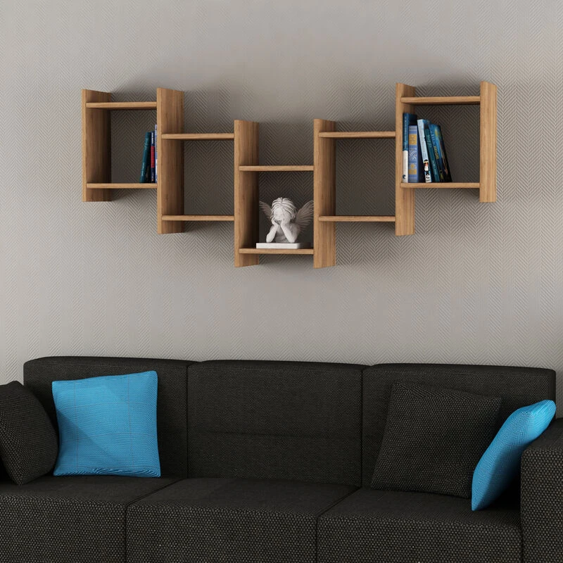 Image of DECORTIE Bat Modern Floating Shelf - Oak - Oak - Decortie M.KT.01.12467.5