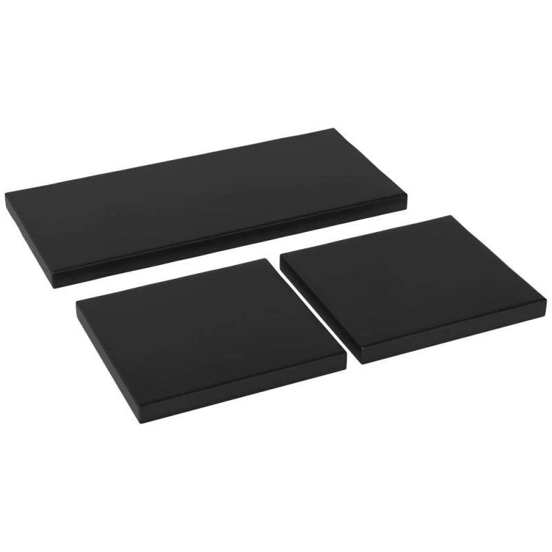 Image of Outsunny 3PCs Rattan Garden Seat Cushions Pads for Patio Furniture Jet Black