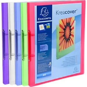 Image of Exacompta Presentation Ring Binder Kreacover 5496E Polypropylene A4 2 ring 15mm Assorted Pack of 20