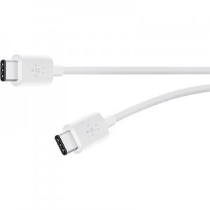 Image of Belkin USB 2.0 Cable [1x USB-C plug - 1x USB-C plug] 1.80 m White