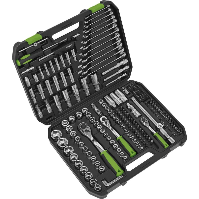 Image of Loops 219pc PREMIUM Socket / Bit & Ratchet Handle Set - 1/4" 3/8" 1/2" Drive 6 Point Multi