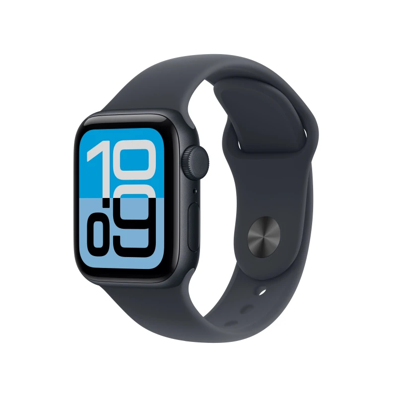 Image of Apple Watch SE 3, 40mm, Midnight Aluminium Case, GPS + Cellular [2025] - Midnight Sport Band - S/M