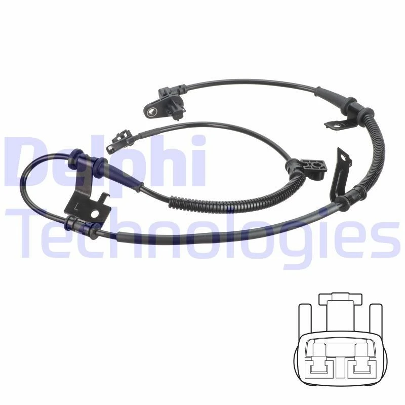 Image of DELPHI SS20535 ABS Sensor Sensor,wheel speed (412)