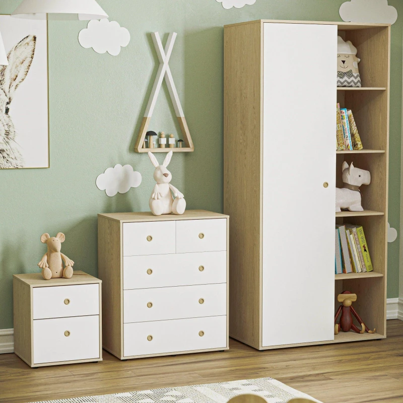 Image of Lassic Junior Vida Neptune 3 Piece Bedroom Set Bedroom Packages One Size White 84942990000