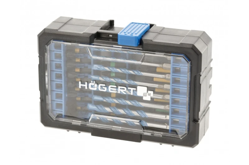 Image of Hogert Technik HT1S801 Screwdriver Bit Set in plastic cassette Tool Steel Screwdriver Bit Set (6625)
