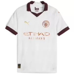 image of Puma Manchester City Away Shirt 2023 2024 Juniors - White