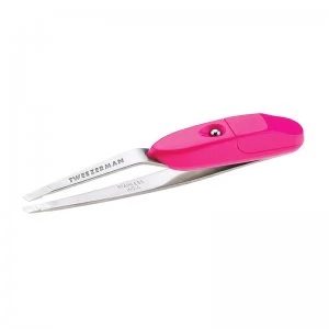 image of Tweezerman Expertweeze Lighted Slant Tweezer