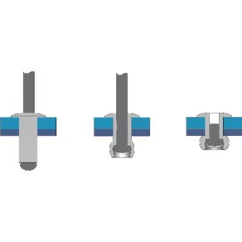 Image of Bralo 1010003006 Blind rivet (Ø x L) 3mm x 6mm Steel Aluminium 500 pc(s)