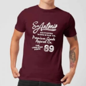 Image of San Antonio Mens T-Shirt - Burgundy - L