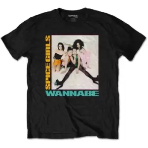 Image of The Spice Girls - Wannabe Unisex Large T-Shirt - Black