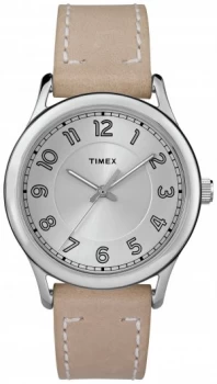 image of Timex Ladies TW2R23200 Easy Read Tan Strap Watch