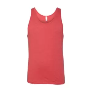 Image of Canvas Adults Unisex Jersey Sleeveless Tank Top (XS) (Red Triblend)