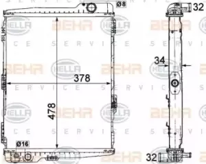 Image of x1 Behr Heat Exchanger 8MK376711-274 Genuine replacement part for Car Made in CN