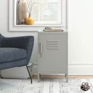 Image of Queer Eye Bradford Metal Locker End Table Taupe