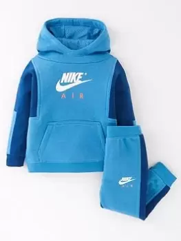Image of Boys, Nike Air Pullover Pant Set - Blue Size 12 Months