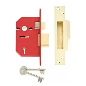 Image of Union 64mm Brass Effect Steel 5 Lever Sashlock