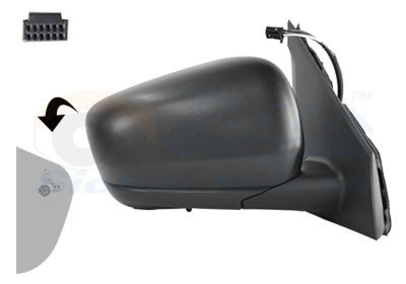 Image of VAN WEZEL Wing mirror VAN WEZEL 4415816